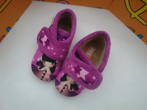 Zapatilla Bota Cabrera Invierno Mod 6018 Morado