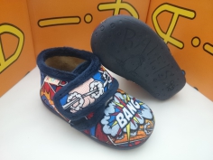 Zapatilla Bota Cabrera Invierno Mod 6024 Azul 2