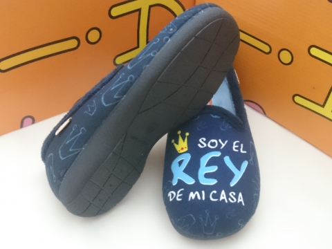 Zapatilla Cabrera Invierno Mod 8030 Azul