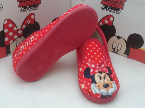 Zapatilla Invierno Vulca-Bicha Mod Minnie rojo