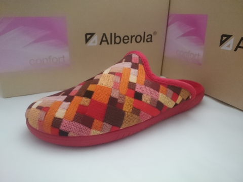 Zapatilla Alberola Invierno Mod A11441 Rojo