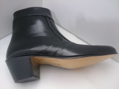 Bota Caballero Cremallera Tacon Cubano Negro 2