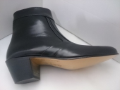 Bota Caballero Cremallera Tacon Cubano Negro