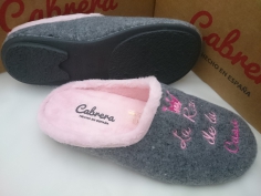 Zapatilla Cabrera Señora Invierno Mod 3416 Gris 2