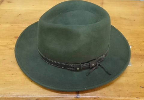 Sombrero Paño Verde Ala Ancha