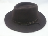 Sombrero Paño Marrón Ala Ancha