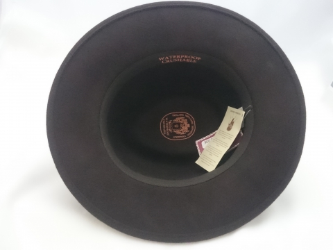 Sombrero Paño Marrón Ala Ancha