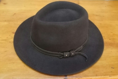 Sombrero Paño Marrón Ala Ancha