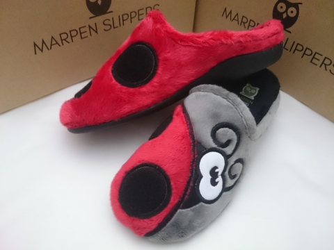 Zapatilla Marpen Invierno Mod 6527 Rojo/Gris