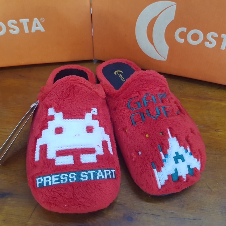 Zapatilla Caballero Invierno Costa Mod 1234 028 Rojo