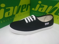 Zapatilla Lona Unisex Javer Mod 60 Negro