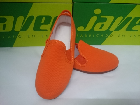 Zapatilla Lona Unisex Javer Mod 55 naranja