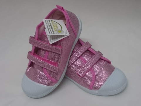 Zapatilla Lona Puntera de Goma Fuxia