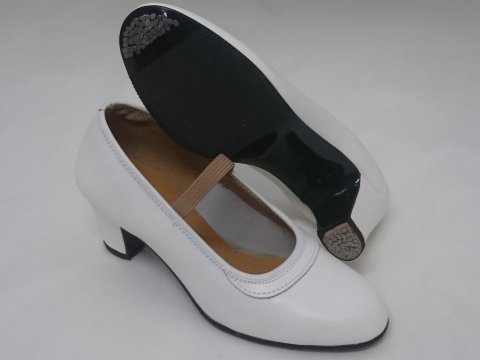 Zapato Flamenco Profesional Blanco