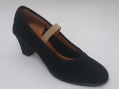 Zapato Flamenco Profesional Negro Ante